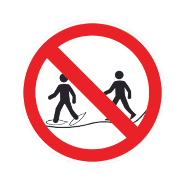 Balise Sticker Interdiction raquettes BALI-STI077